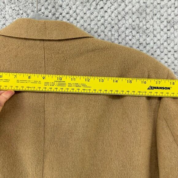 VTG Bill Blass Blazer Men M 100% Camel Hair Khaki Coat Jackets Lined 2 Button - Picture 9 of 16